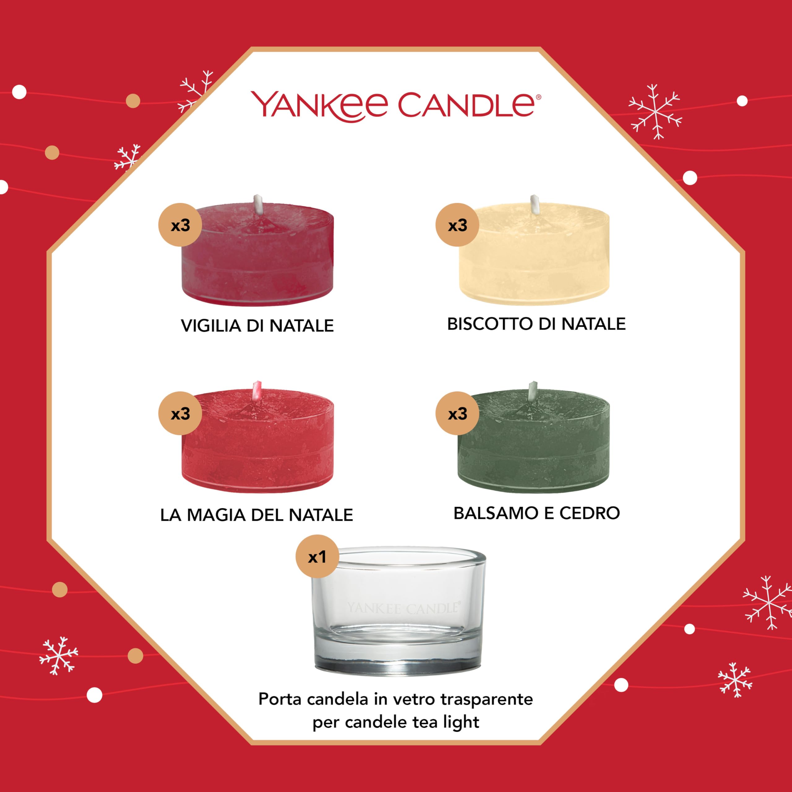 Calendario dell'Avvento Yankee Candle 2025 | Set regalo di candele profumate | 24 lumini profumati e 1 portalumino | Regali di Natale perfetti per le donne