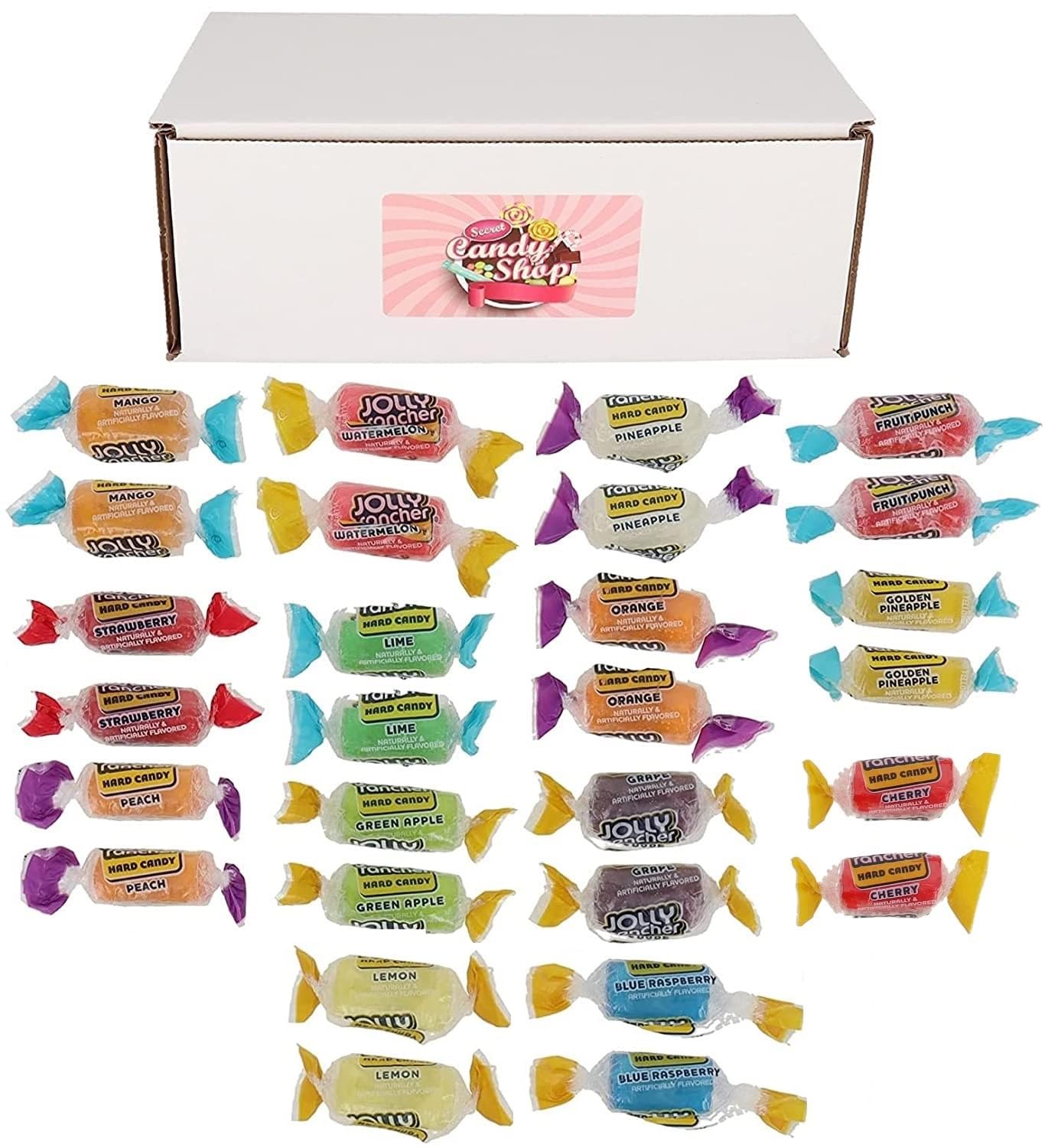 SECRET CANDY SHOP Jolly Ranchers Hard Candy 15 Flavors Variety Bulk Candy in Box (Individually Wrapped) (Pack of 28)