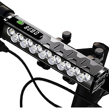 Bike Lights, 17 LED 4800 Lumen Bicycle Light with 4 Modes, 10000mAh USB Rechargeable Bike Light, Bike Headlight with Digital Power Display, Wide Beam Bike Lights for Night Riding