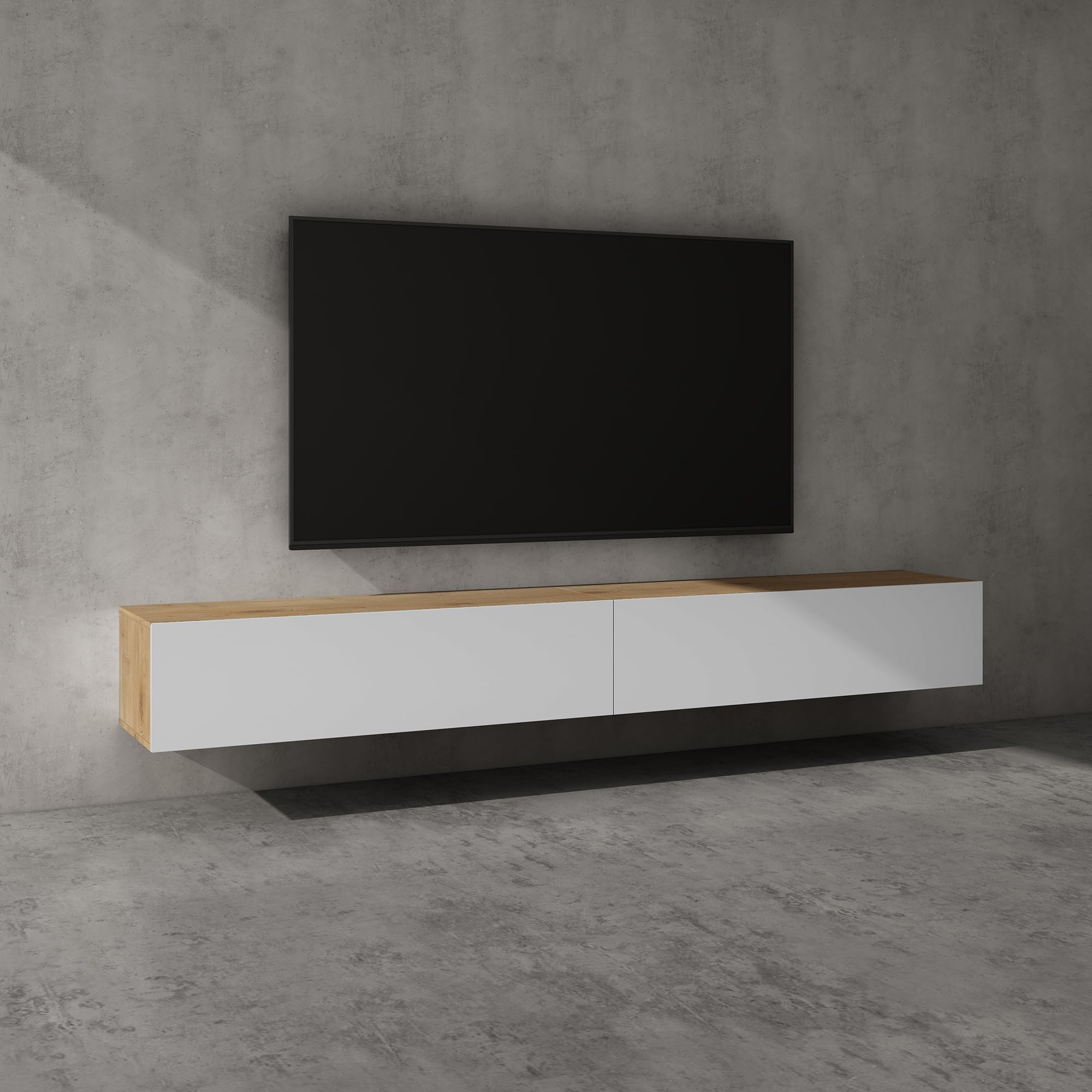 doporro Meuble TV Bas 240x40,2x30cm Armoire TV avec Portes
