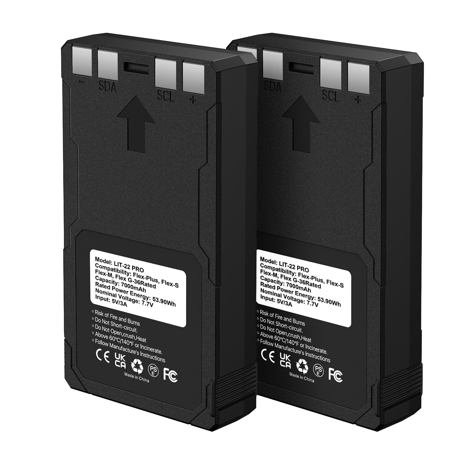 2 Pack Rechargeable Battery for Trail Camera 7000mAh LIT-22 PRO Cellular Trail Camera Compatible with Flex-M, Flex G-36, Flex-Plus, Flex-S, Dark, S-Dark(Including Charging Cable)