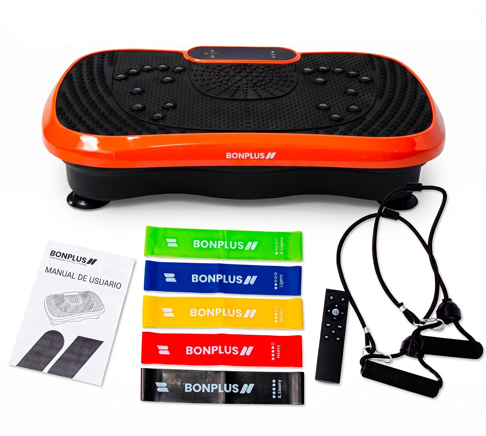 Plataforma Vibratoria, Placa de Vibración, 99 Niveles de Velocidad, 5 Programas, Bandas Elásticas y Bandas de Resistencia Incluidas, Sistema de Magnetoterapia, Plataforma Fitness