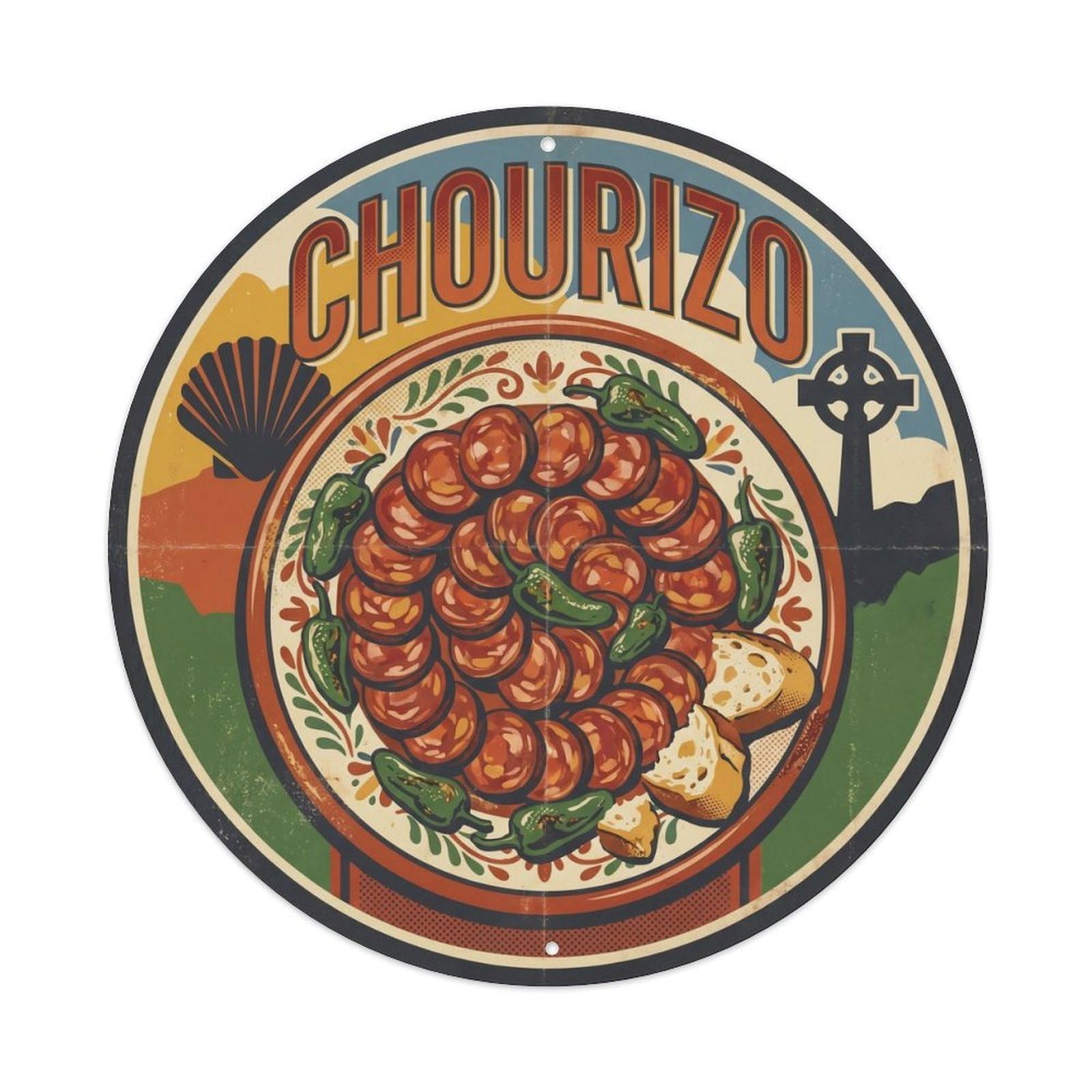 Portuguese Chourizo Culinary Heritage Classic Metal Tin Sign