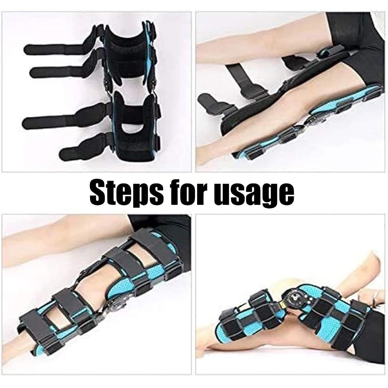 Rodillera Unisex Ajustable con Bisagras, Estabilizadora De Pierna, Rodillera Postoperatoria, para Estabilización De Recuperación De Ligamentos Cruzados Anterior (Lca), Li,Left