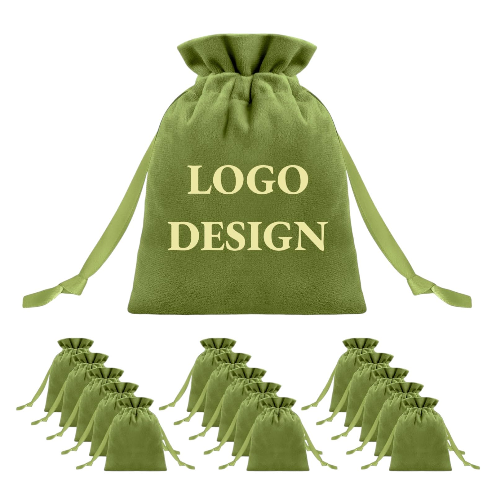 TOPTIE 50 Sacchetti Regalo In Raso Personalizzabili Con Logo – Dimensioni 8x11 Cm, Con Cordino, Per Gioielli E Bomboniere