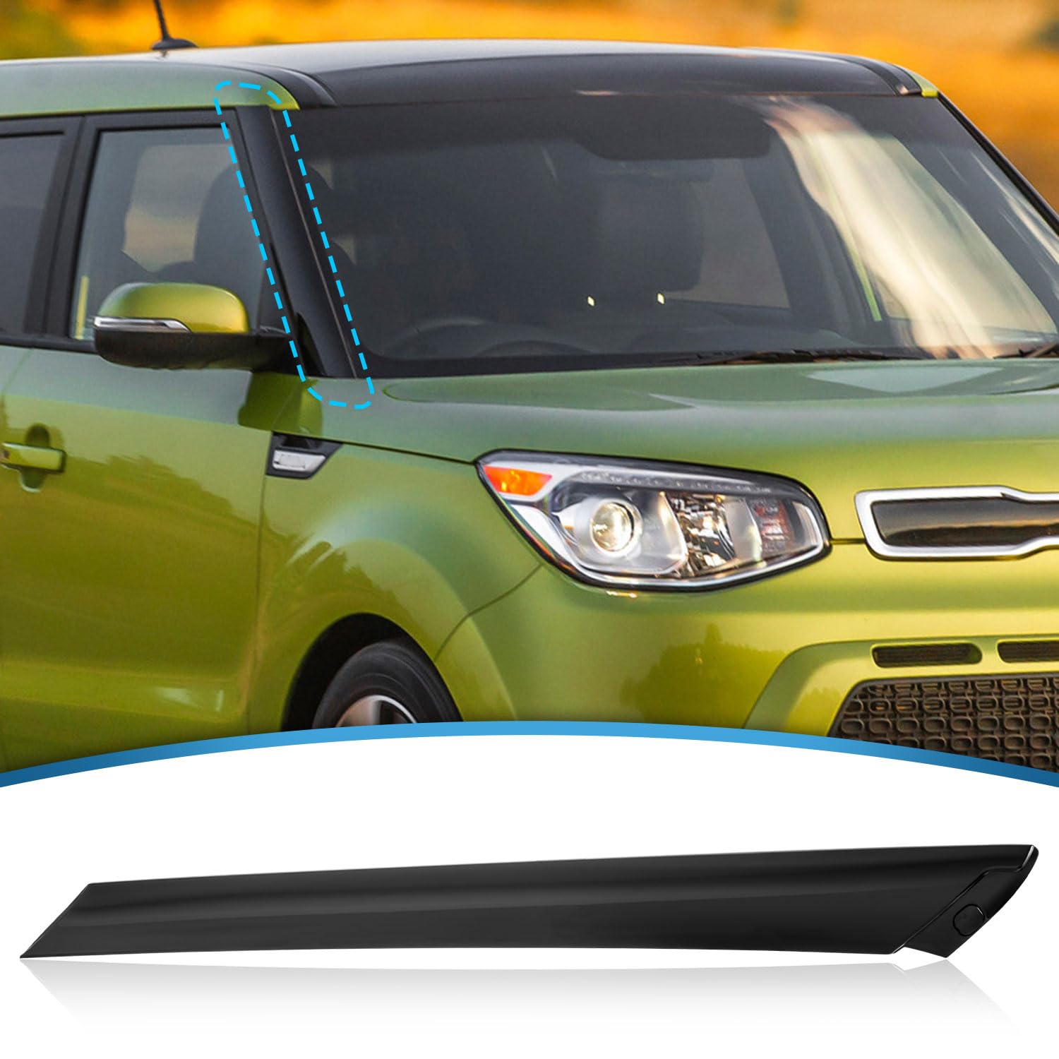 Garniture De Poteau De Pare-brise Avant, Extérieur A Décoration De