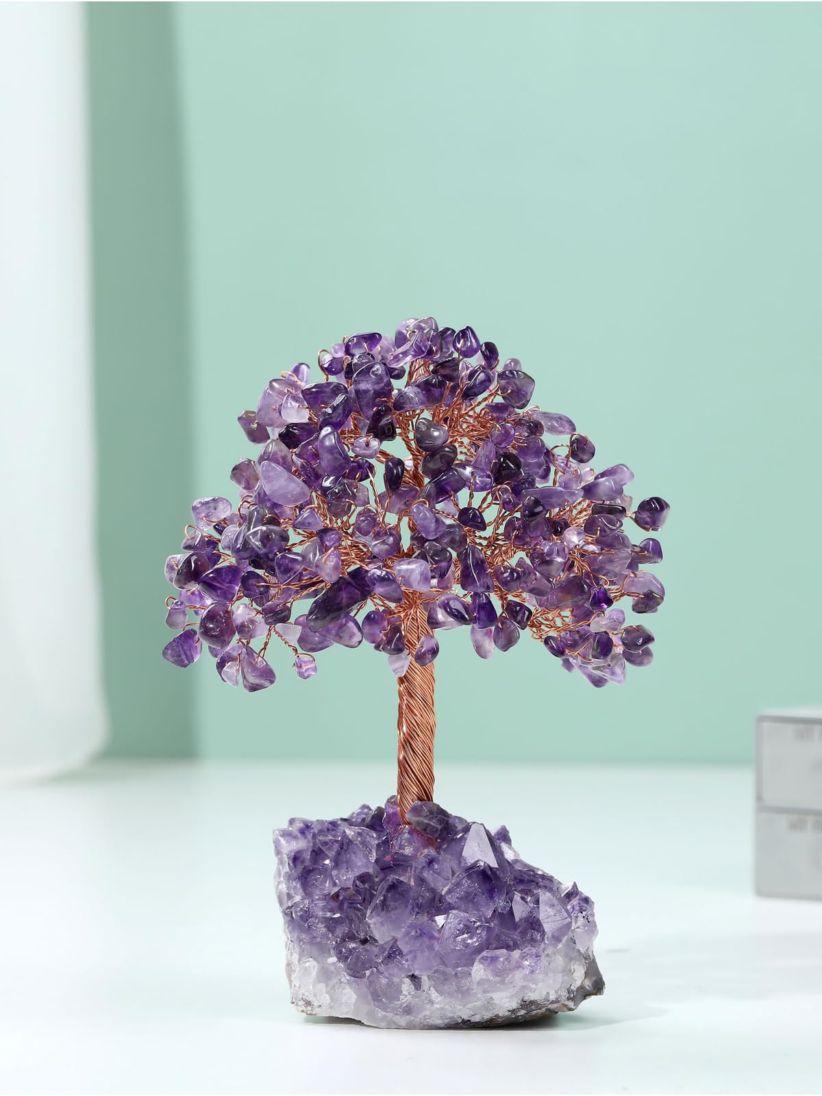 JSDDE Arbre de Vie de Améthyste Naturelles Base Améthyste Brute Décoration