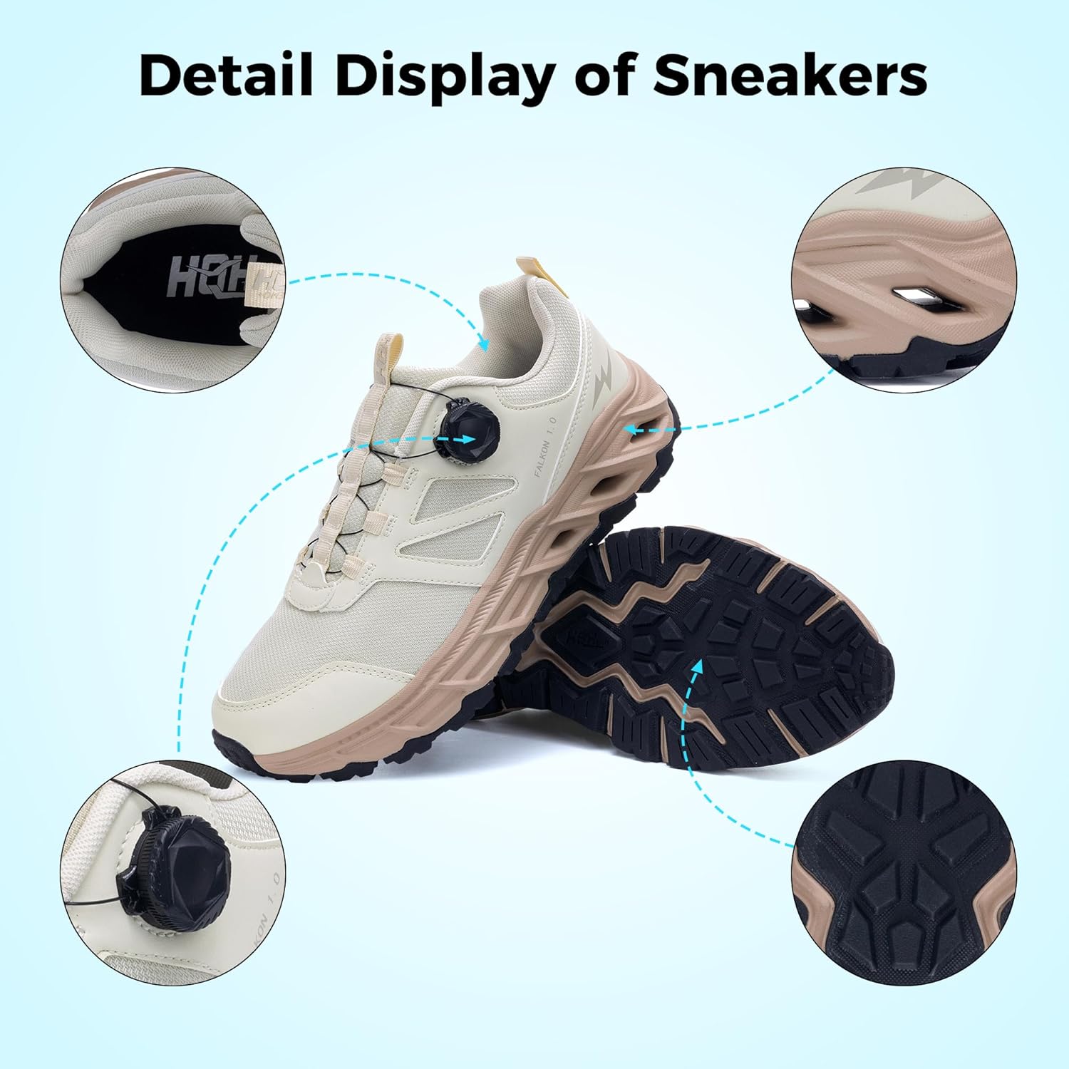 Wide Running Shoes for Men Arch Support Plantar Fasciitis Tennis Sneakers Non Slip Casual Athletic Walking Shoes - Image 2