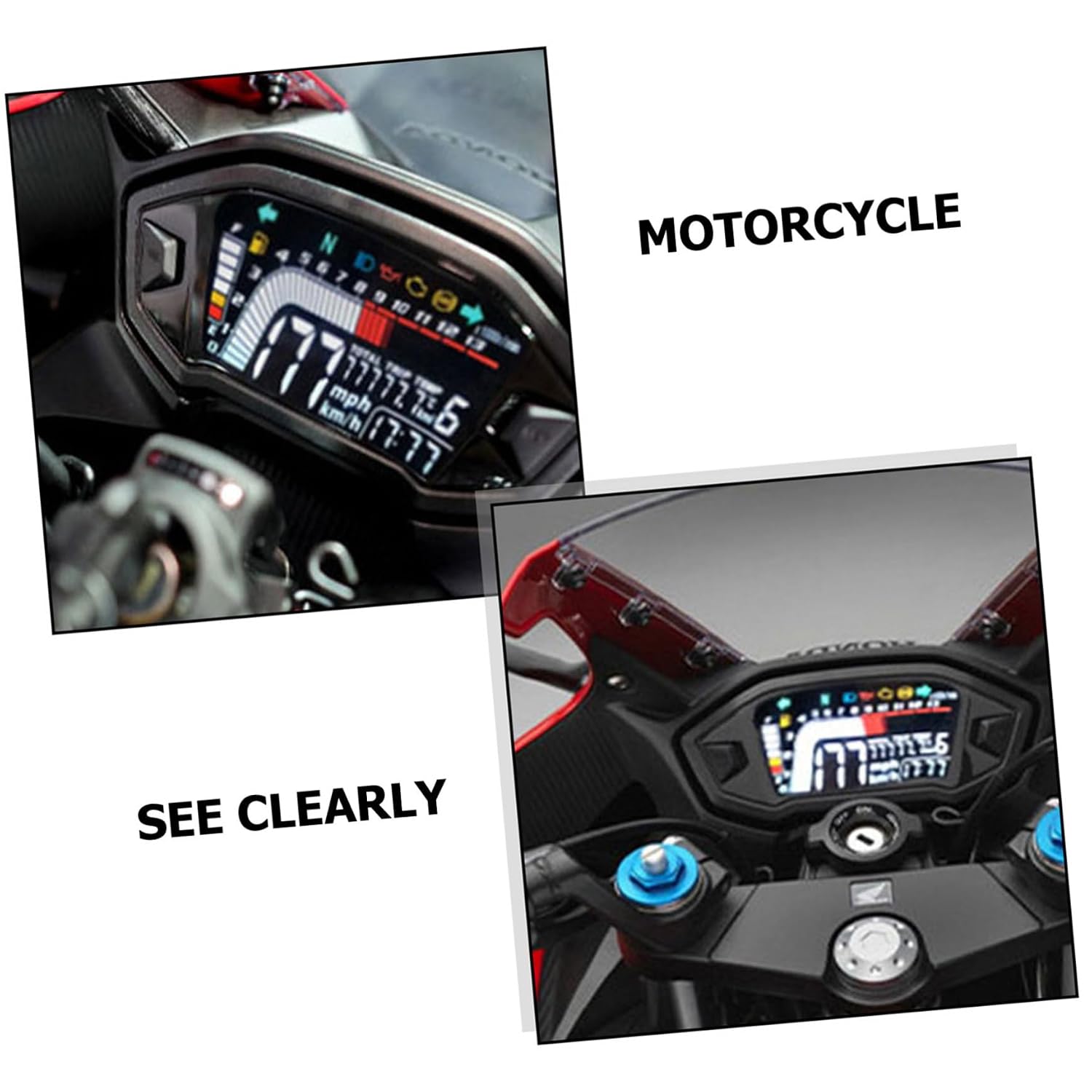 Holibanna Motorcycle LCD Digital Speedometer Tachometer Design for Motorbikes Accurate Speed Measurement and Performance