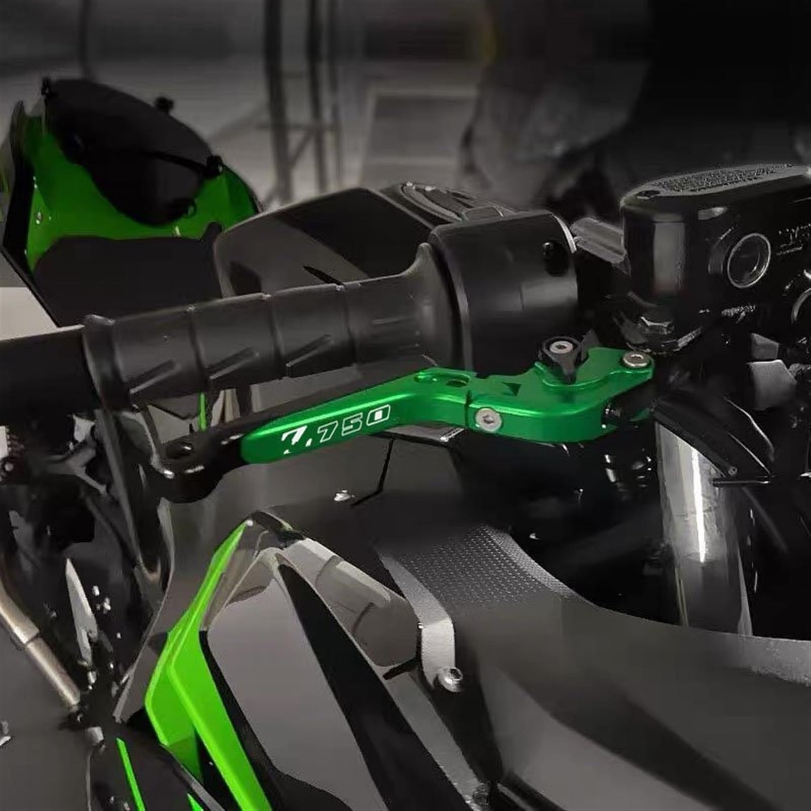 Leve Freno E Frizione Per Kawasaki Z750 2004-2006 - Estensibili, Pieghevoli, Regolabili, Colore Verde - Foto 5