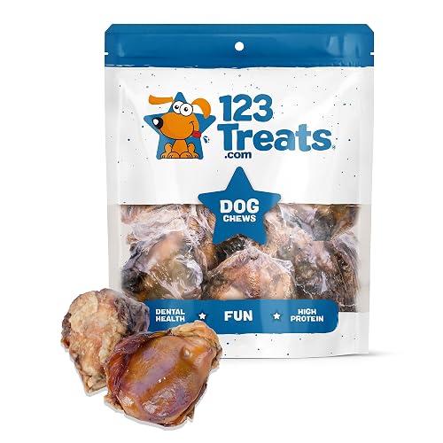 123 Treats Rodilleras de Carne de Vacuno Huesos de Rodilla para Perros Rodilleras de Vaca Naturales…