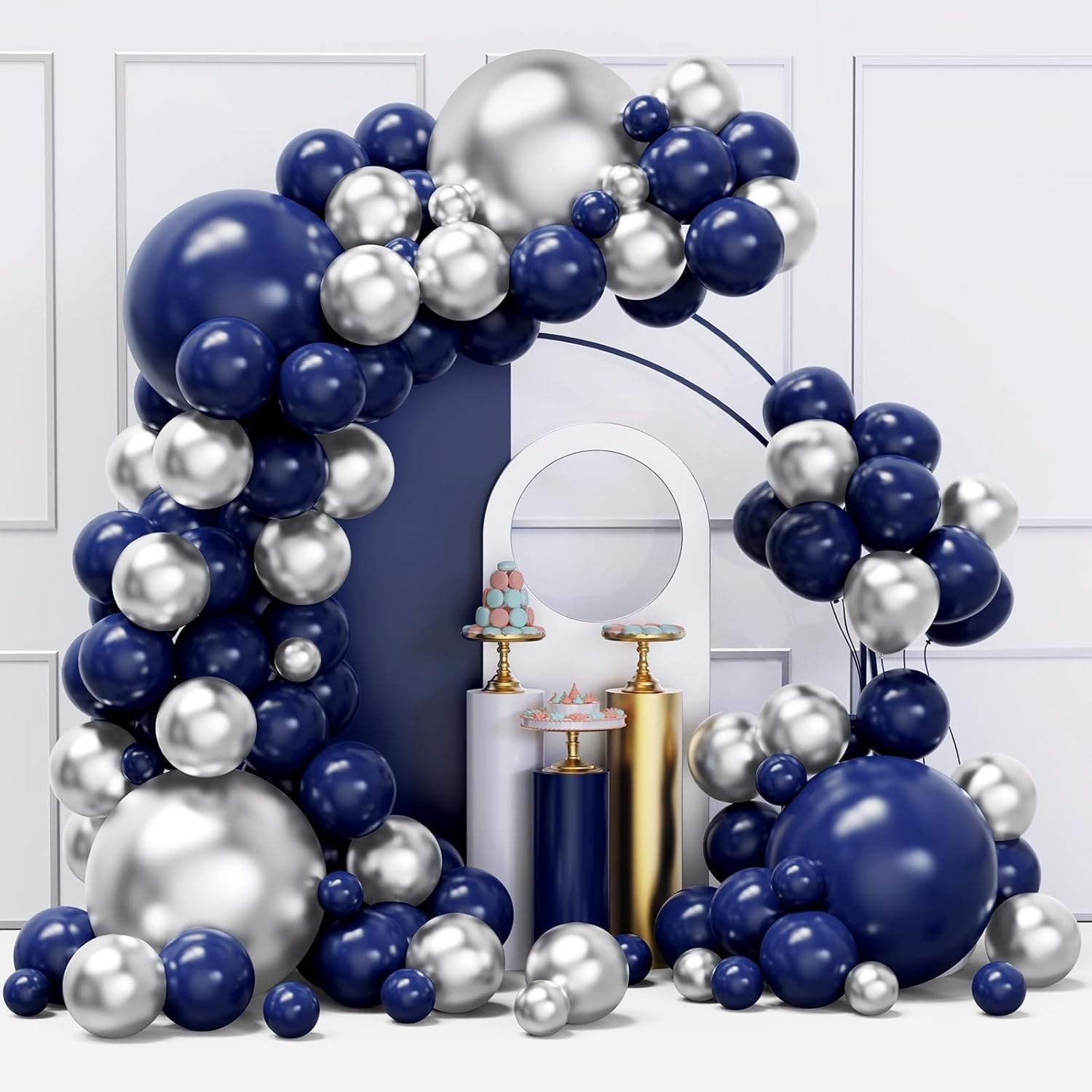 Navy Blue Silver kit