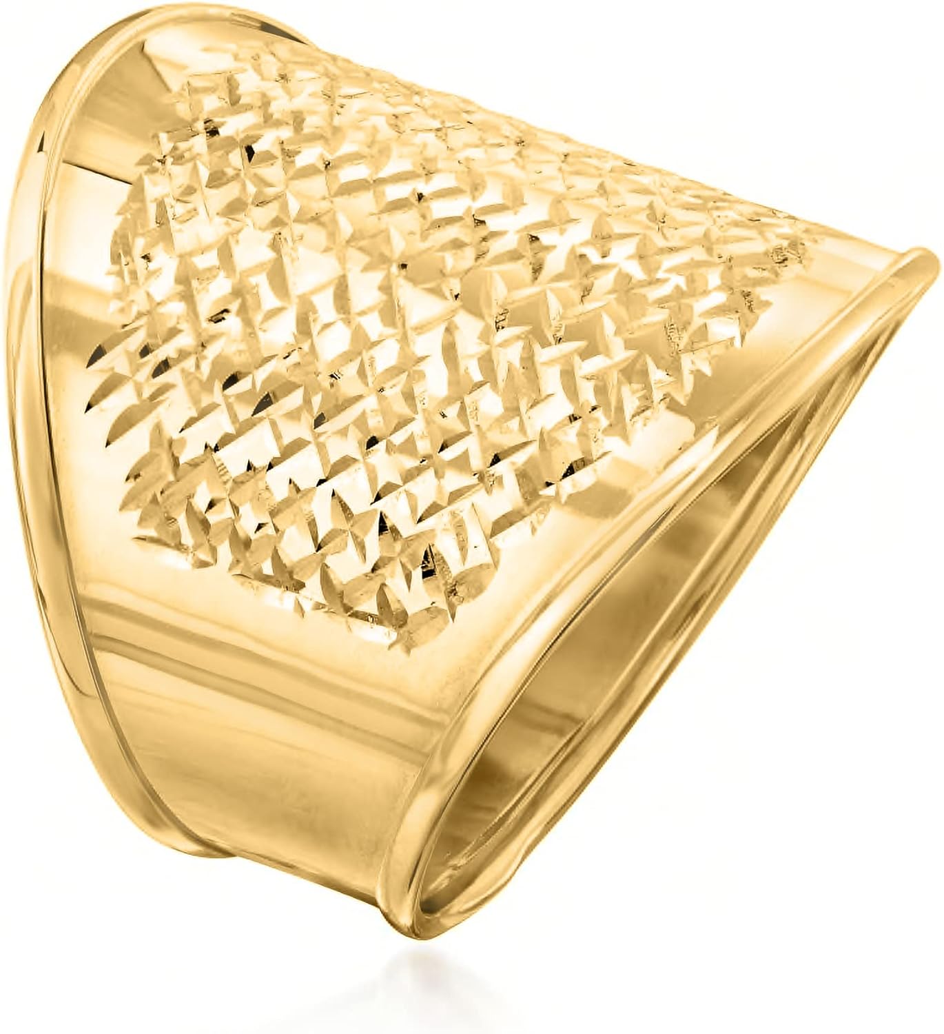 Ross-Simons Italian 14kt Yellow Gold Wide Ring - Image 3