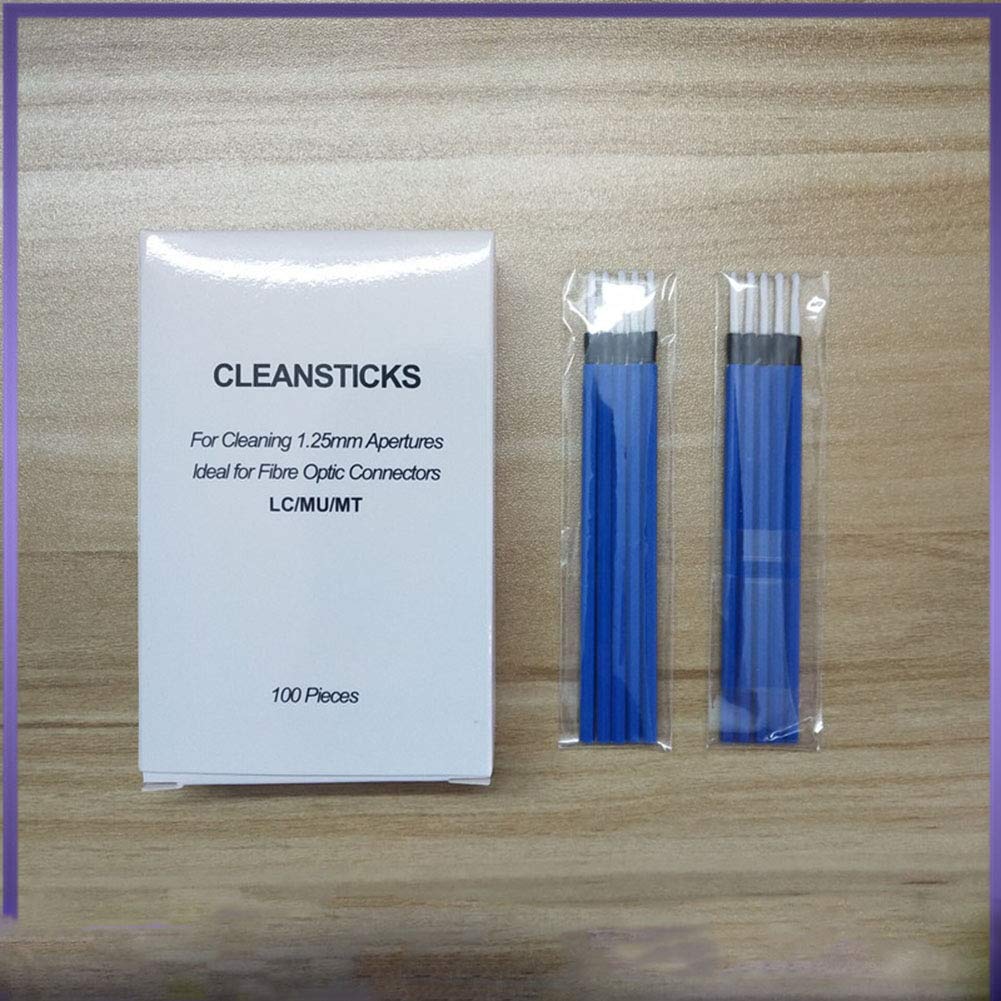 100 PCS Fibre Écouvillons de nettoyage bâton d'éponge 1.25mm Connecteurs pour LC/MU Écouvillon de Nettoyage De mousse