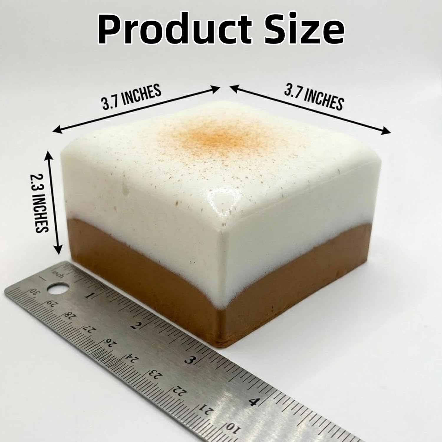 Dual Color Toast Slow Rising Squishy, Soft Foam Squishy Stress Relief Squeeze Toy, Realistic Bread Food Squishies, Sensory Stress Relief Squeeze Toys, Cute Desk Fidget & Gift (Brown-White)