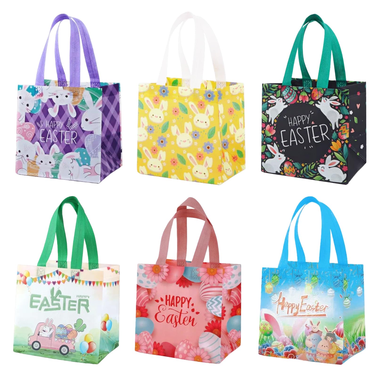 Ostern Geschenktüte, 12 Stück Ostertüten zum befüllen, 6 Ver