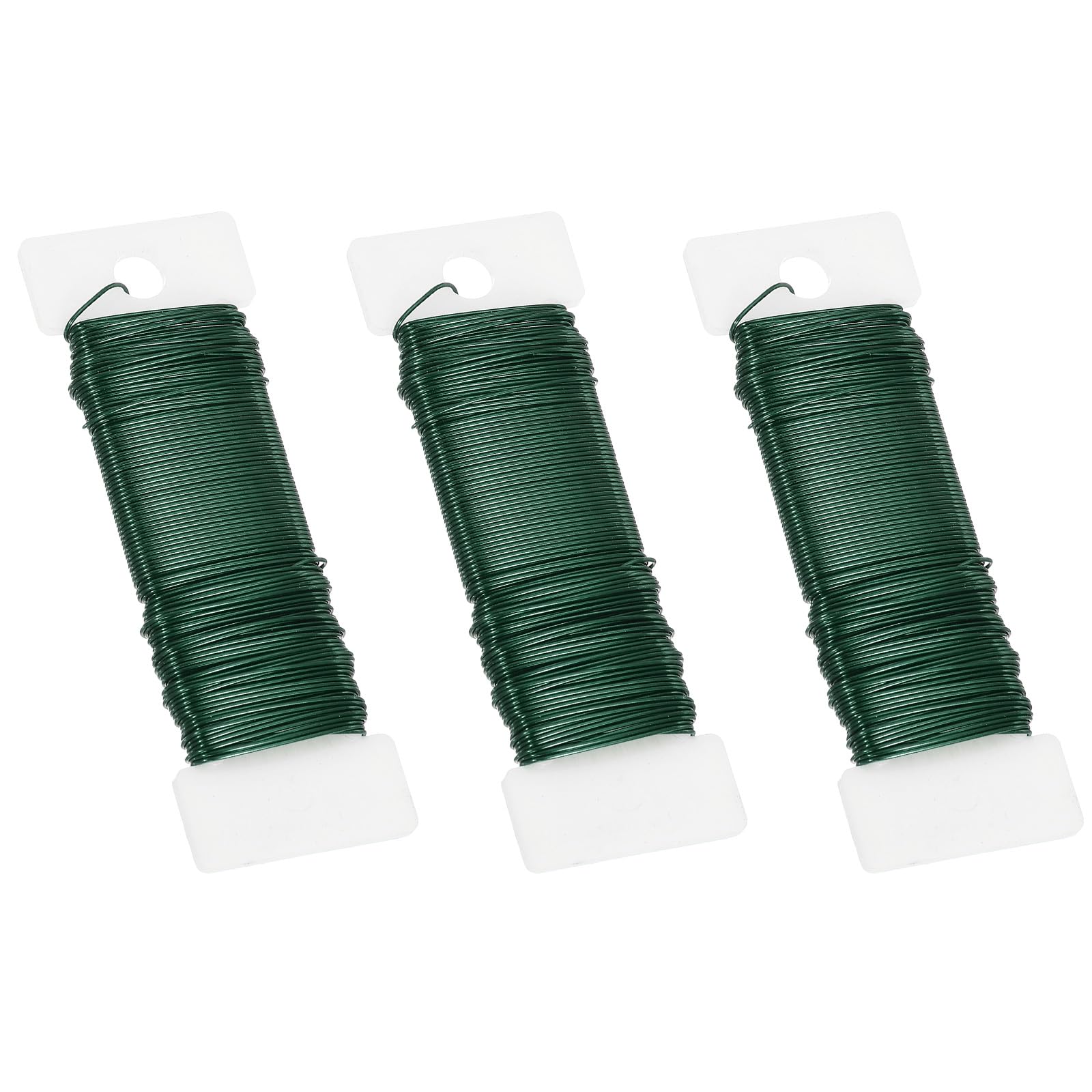 PATIKIL 20 Gauge Floral Flexible Paddle Wire, 115 Yard (345 Feet) Florist Wreath Wire for Crafts Flower Arrangement, Green 3 Rolls