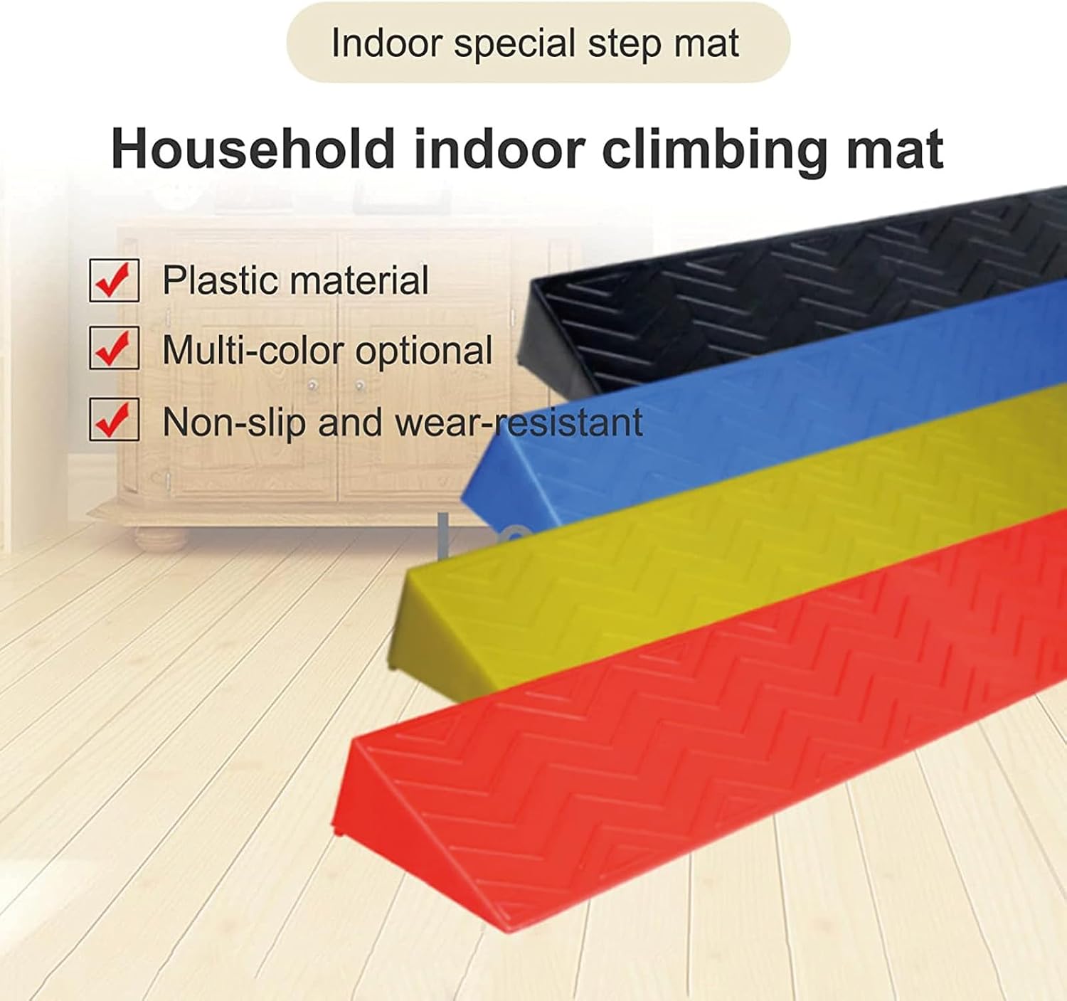 Threshold Ramp, Wheelchair Ramps, Non-Slip Door Step Ramp, Portable Indoor Sweeping Robot Doorways Curb Ramp Easy Door Step Accessible Channel, Cuttable,Black,100x7x1 cm