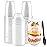 Zezzxu 50 Pack 16 oz Plastic Dessert Cups with Dome Lids (No Hole) and Sporks, Clear Disposable Fruit Cups with Lids for Yogurt Parfait Ice Creams Pudding Cakes