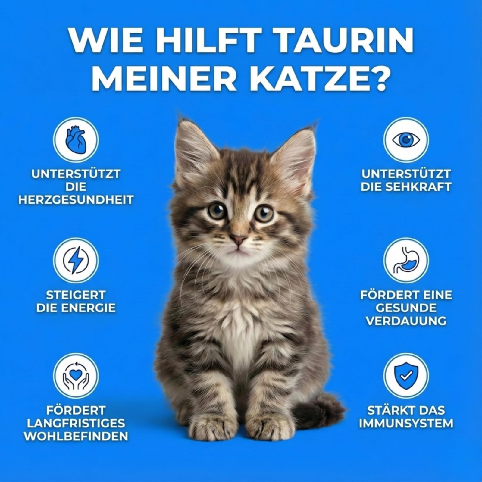 purkatz puretaurin PURETAURINE+ - DIE NR.1 EMPFEHLUNG VONTIERARZTEN，Senioren Katzen-Nahrungsergänzung, tägliche Fütterung, Unterstützt Herzgesundheit & Sehkraft, für alle Katzenrassen