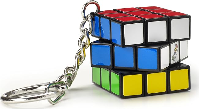 RUBIK'S Cube 3 x 3 Key Ring – Colourful Puzzle Game Rubik's – Mini Puzzle 3x3 Orginial Colour Matching – Classic Cube Problem Solving – Mini Version – 6064001 – Children's Toy 8 Years and Above