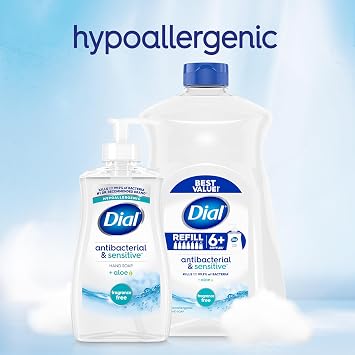 Dial Antibacterial Liquid Hand Soap, Fragrance Free, 52 fl oz, 3-Pack