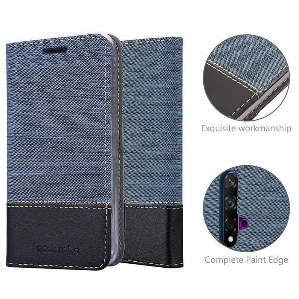 Custodia A Libro Portafoglio Per Huawei Nova 5/5 Pro – Azzurro Scuro/nero, Con Slot Carte, Stand E Chiusura Magnetica
