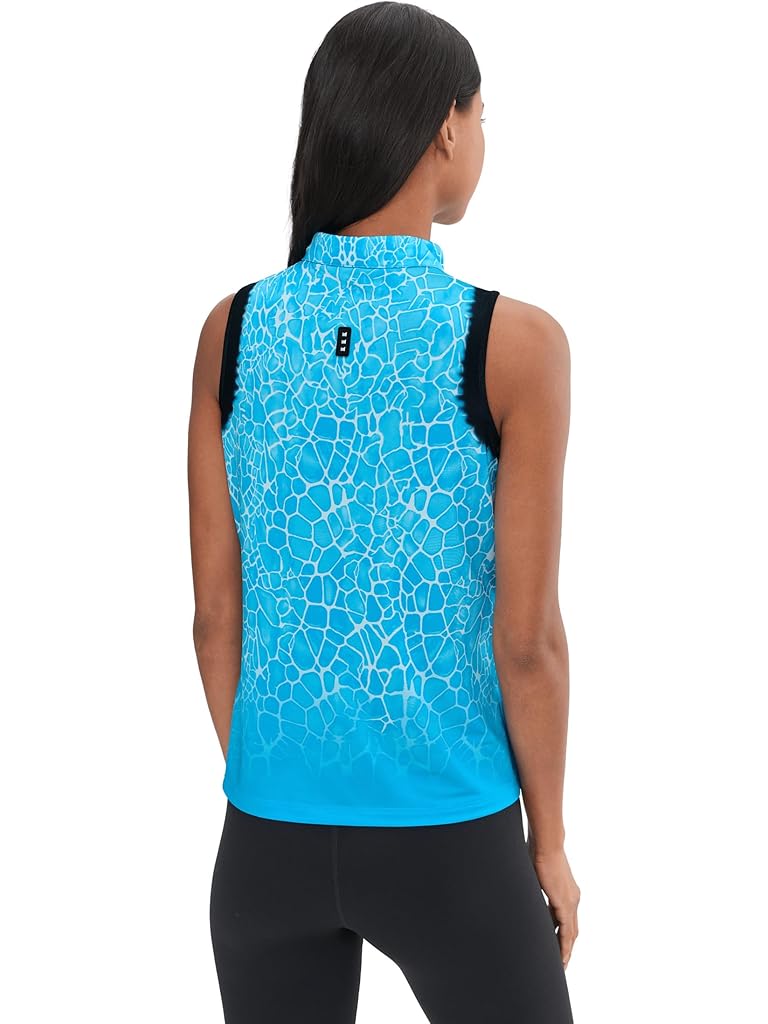 Blue Jamie Sadock Gator Print Sleeveless Polo