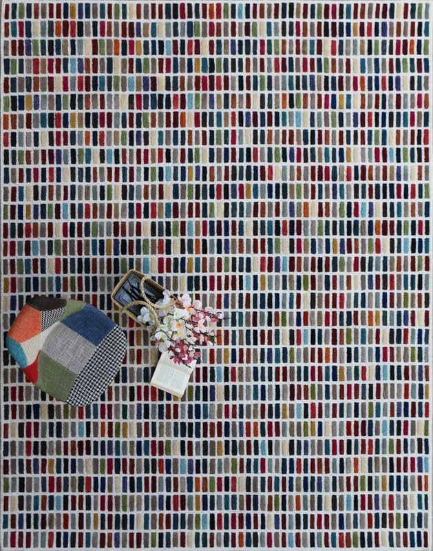 Sandy Handmade Tufted Floral Desing Wool Area Rug and Carpet Living Room