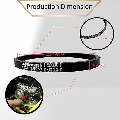 Miniatura 3 de Paquete de 3 correas de transmisión Go Kart serie 30 de repuesto para Manco 5959 Comet 203589