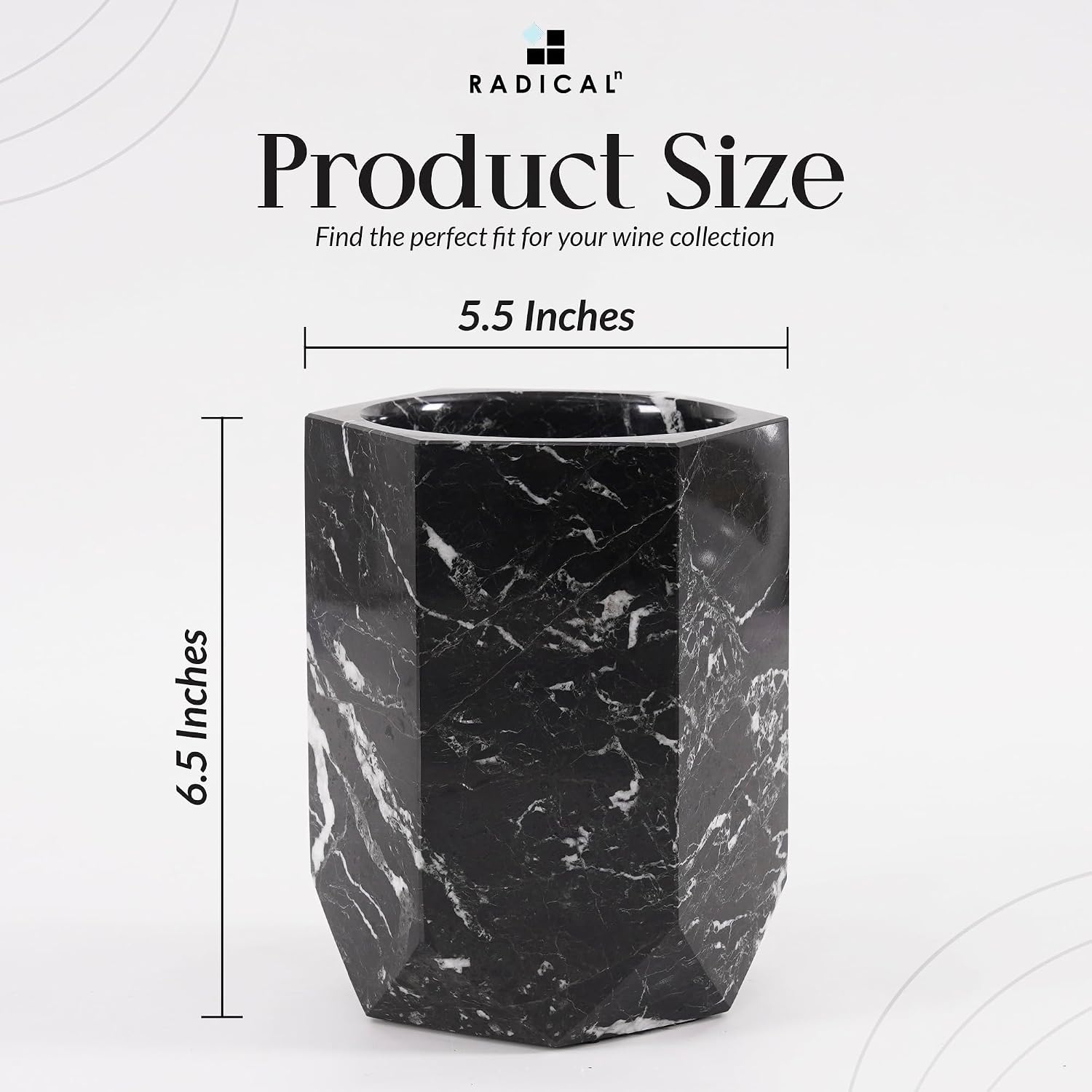 Radicaln Marble Wine Chiller Bucket for 750ml Wine & Champagne Bottles