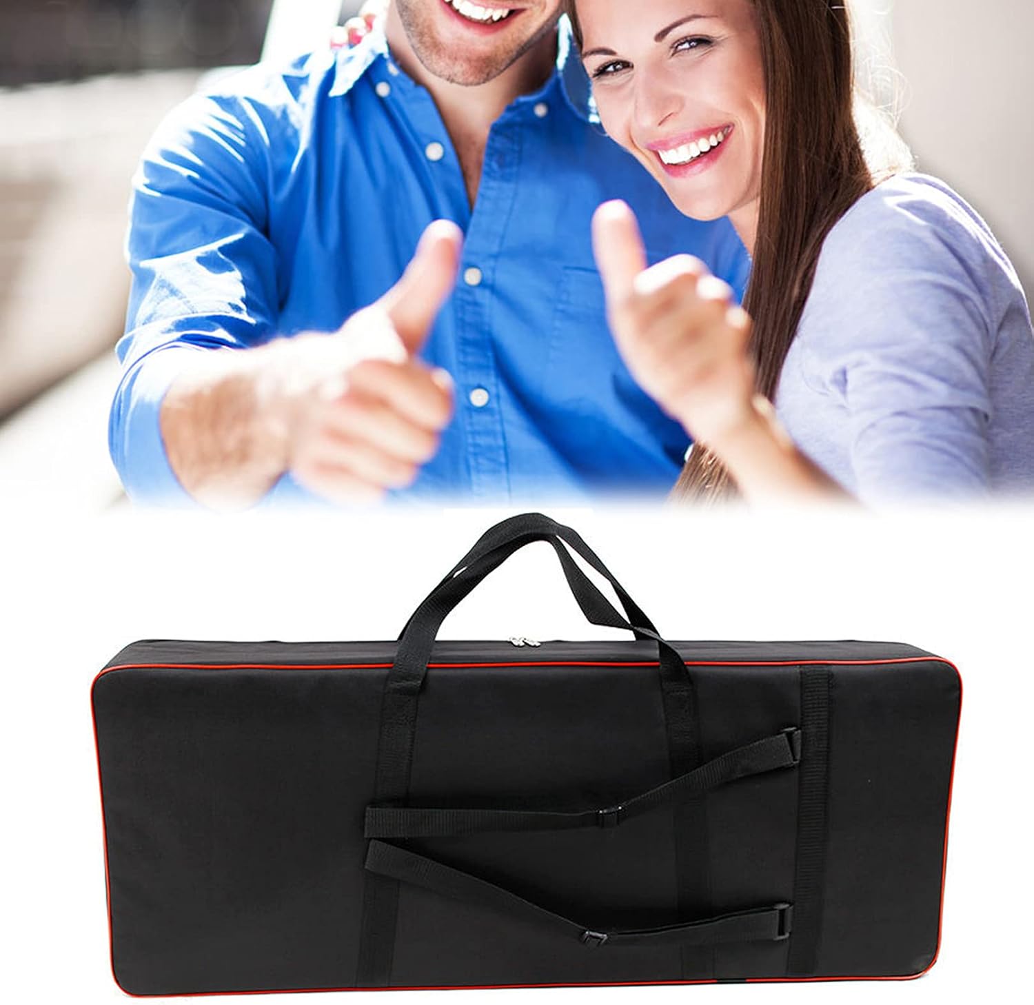 Vilihkc 61 Key Keyboard Gig Bag Case,Portable Durable Keyboard Piano Waterproof 600D Oxford Cloth with 10mm Cotton Padded Case Gig Bag 40"x16"x6"