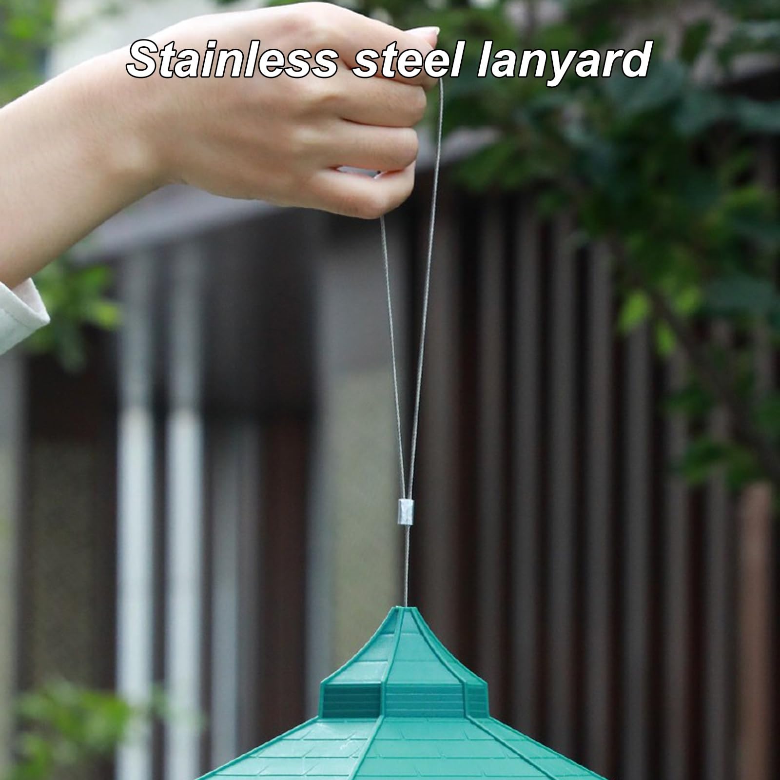 Comedero Pajaros Exterior, Bird Feeder, Diseño Colgante, Diseño Transparente, con Orificios de Drenaje en la Parte Inferior, para Patio o Porche