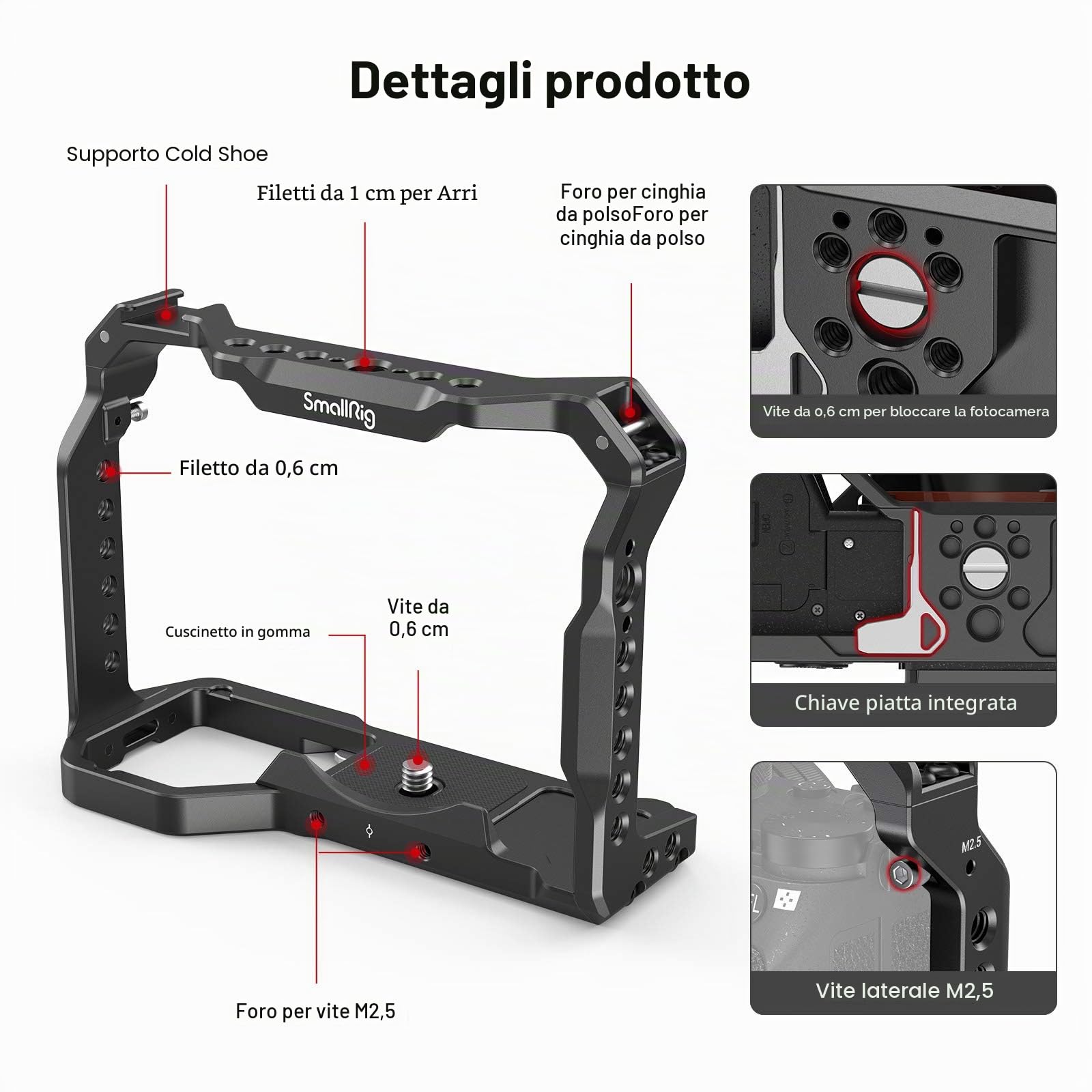 SMALLRIG A7III A7RIII Cage, Gabbia Leggera per Sony A7III A7RIII A9-2918