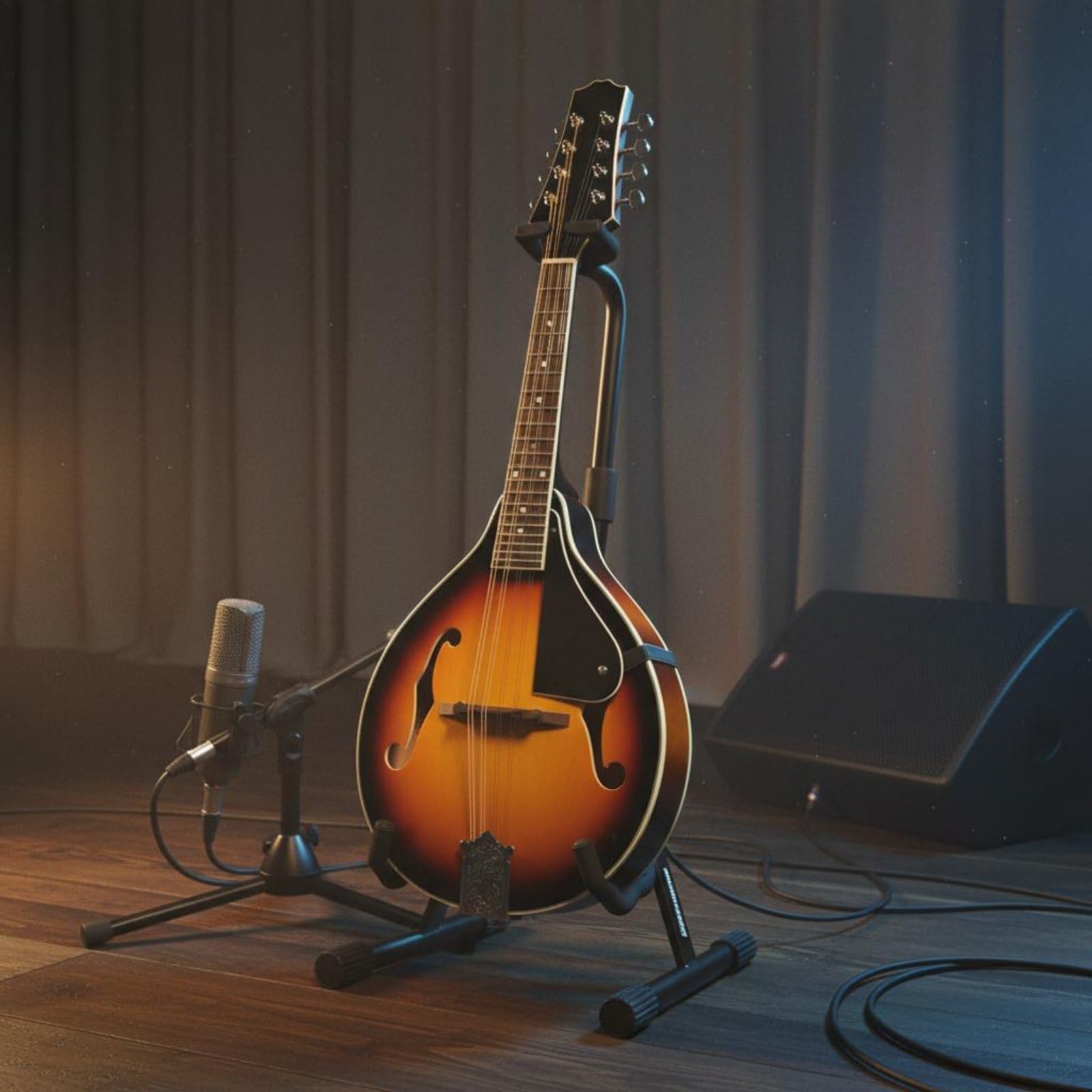 8-saitige Mandoline mit Tragetasche Anfängermandoline glänzendes Finish Zupfinstrument für Anfänger