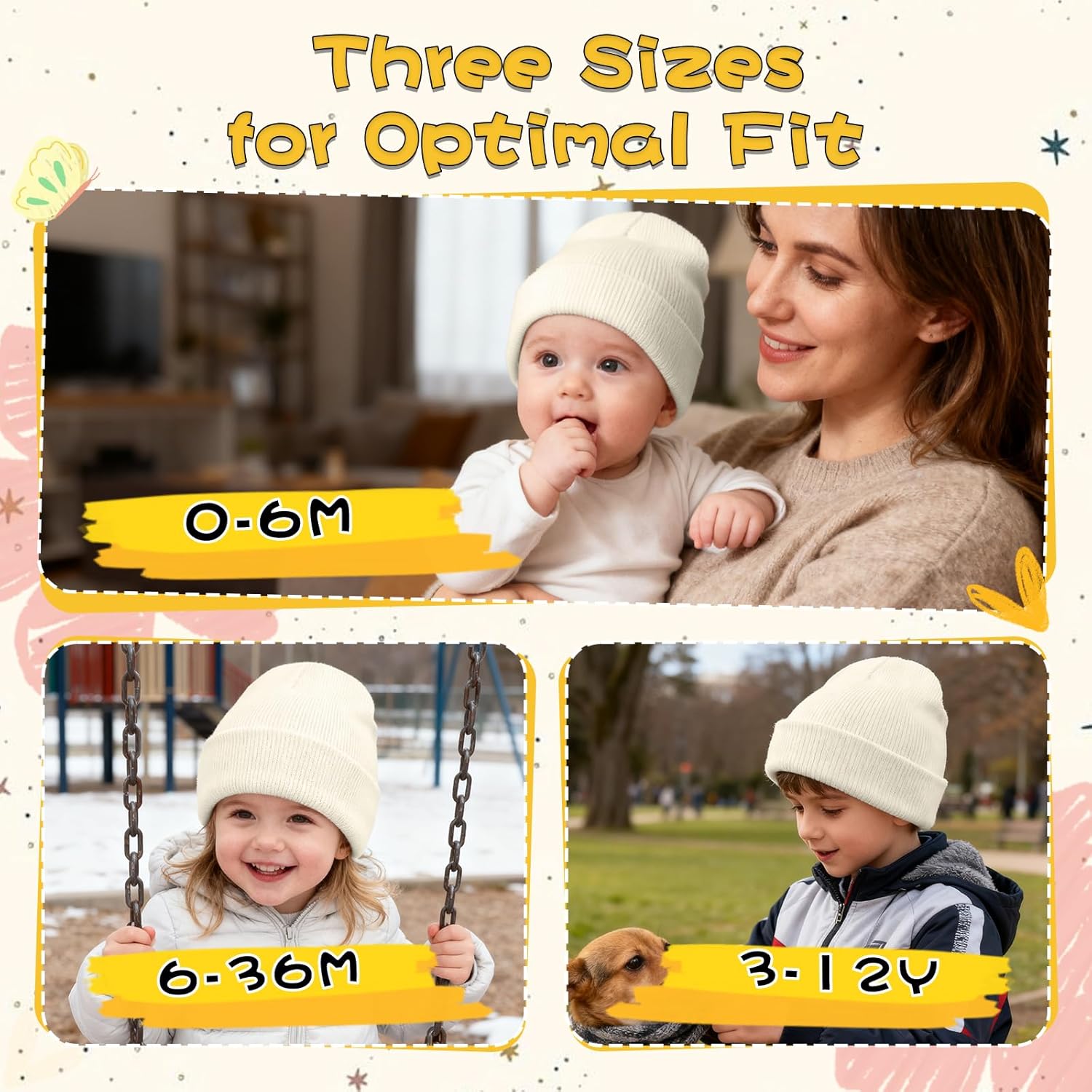 ZOORON Toddler Beanie Baby Kids Beanies Warm Winter Hat Knit Skull Cap for Boys & Girls Soft Children Infant Hat - Image 2