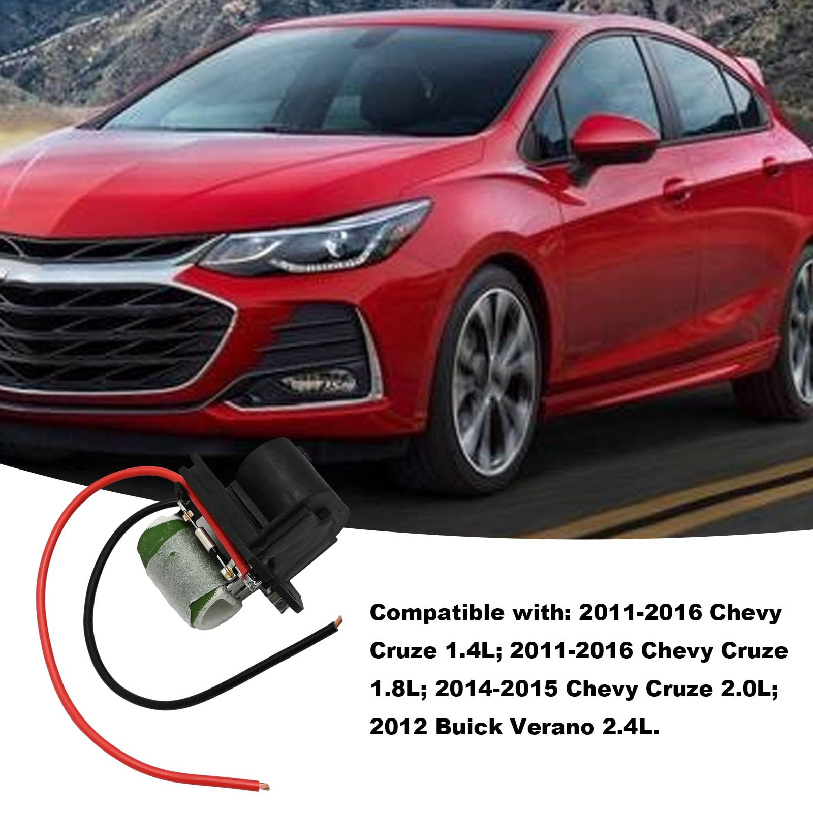 Cruze Cooling System Radiator Fan With Plugs - Replacement For Chevrolet  Cruze 1.4L 1.6L 2.0L 2011-2016 Blower Motor Resistor, image size:1600x1600