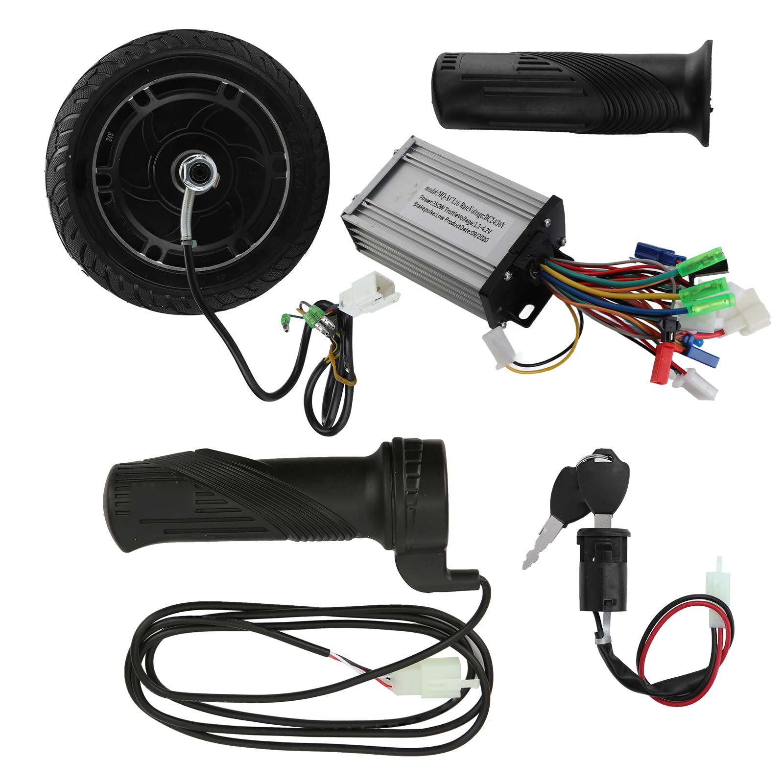 Electric Scooter Brushless Hub Motor Kit, 24V 350W Scooter Brushless Hub Motor, 8in Wheel Electric Scooter Hub Motor Kit, DIY Electric Scooter Conversion Accessory