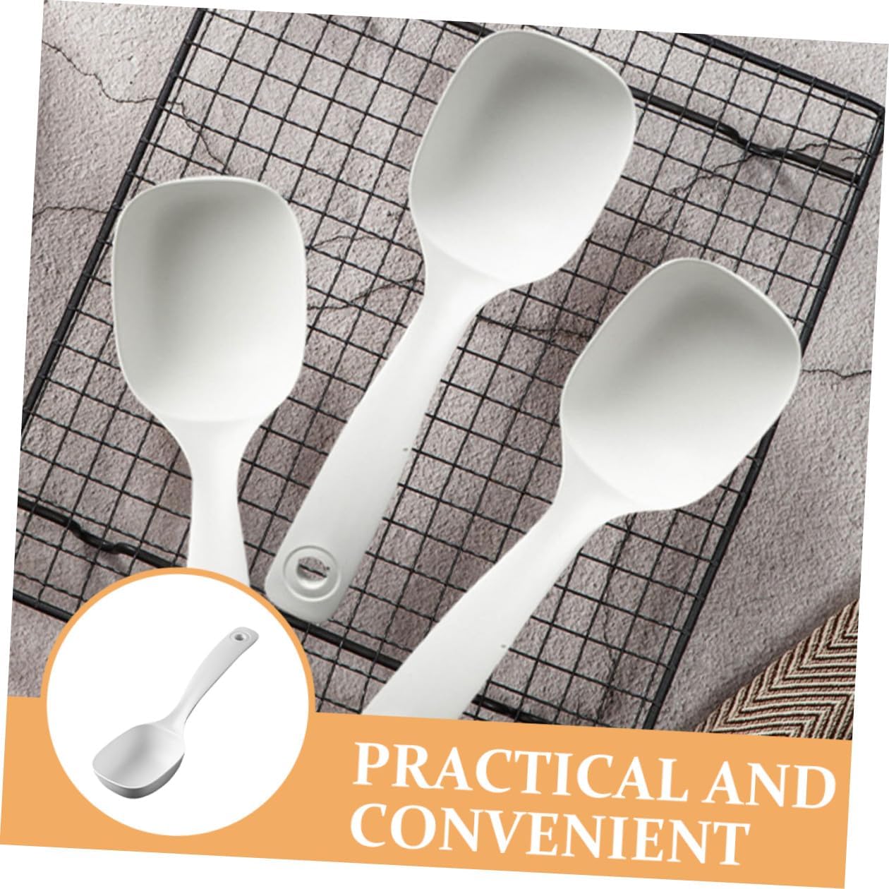 4pcs Long Handle Porridge Soup Ladles Sturdy Kitchen Serving Spoons for Restaurant and Household Use