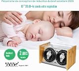 Watch Winder Smith Watch Winder Box for Automatic Watches Compatible with Spacious for Any Size,Craftsmanship Bamboo Wood Patent Housing Case, ACor Battery Powered Super Quiet Japanese Motor - 5