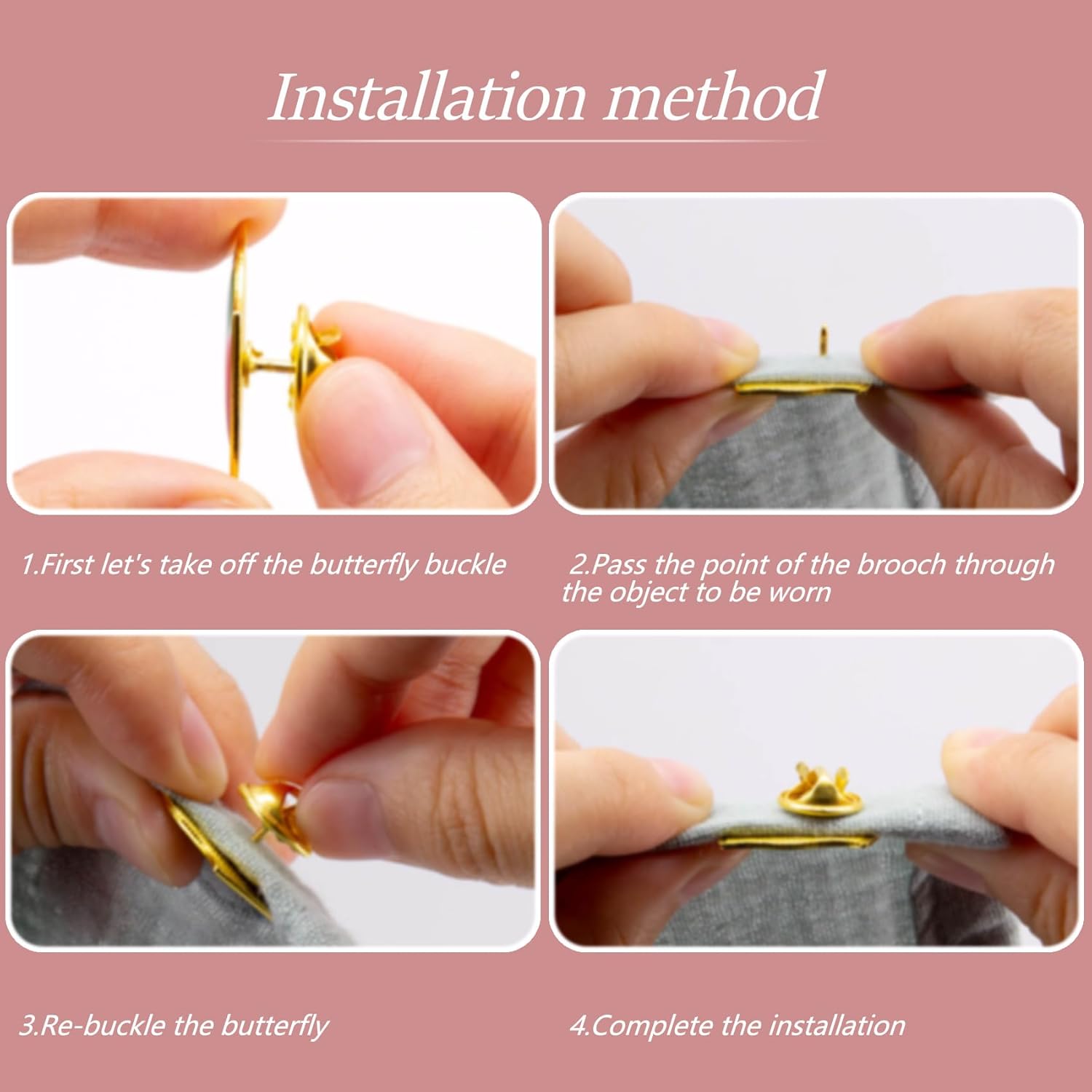 ハートジェスチャー ラペルピン 12/24/50/100個 エナメル手話 フィンガーラペルピン メタルバッジ 衣類アクセサリー用