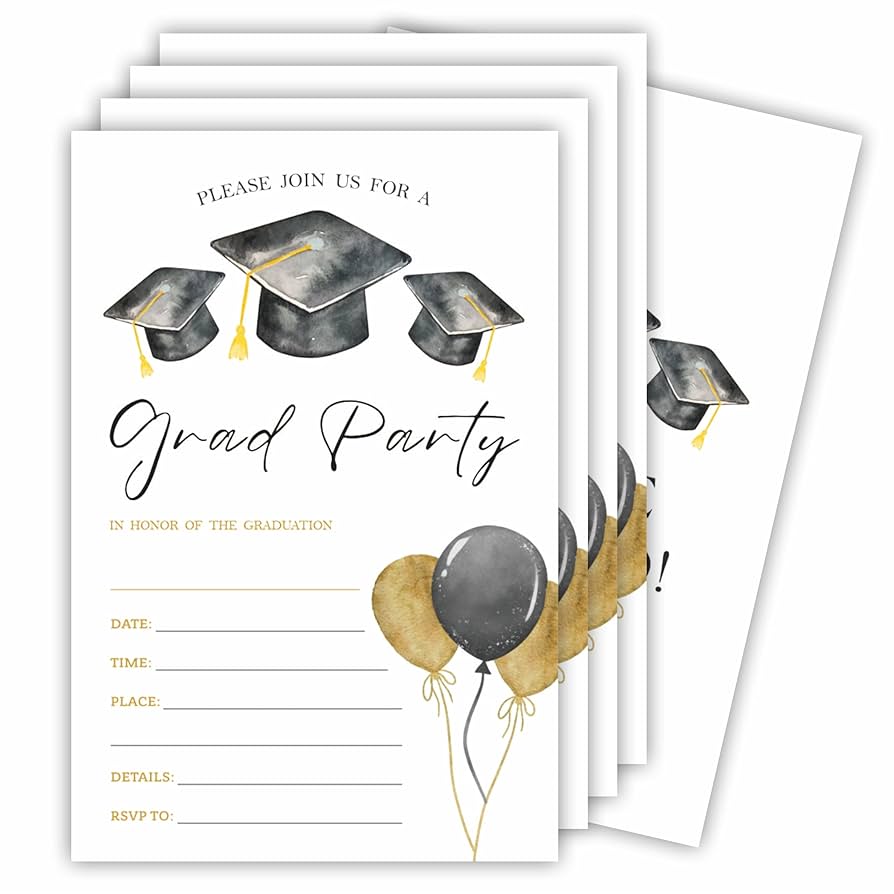 amazon-com-ketsord-20-grad-party-invitation-cards-with-envelopes-watercolor-grad-cap-balloon-2025-double-sided-fill-in-style-graduation-invites-party-favor-supplies-a01-home-kitchen for Free Printable Grad Party Invites Amazon.com : Ketsord 20 Grad Party Invitation Cards With Envelopes - Watercolor Grad Cap & Balloon - 2025 Double Sided Fill In Style Graduation Invites, Party Favor & Supplies - A01 : Home & Kitchen for Free Printable Grad Party Invites