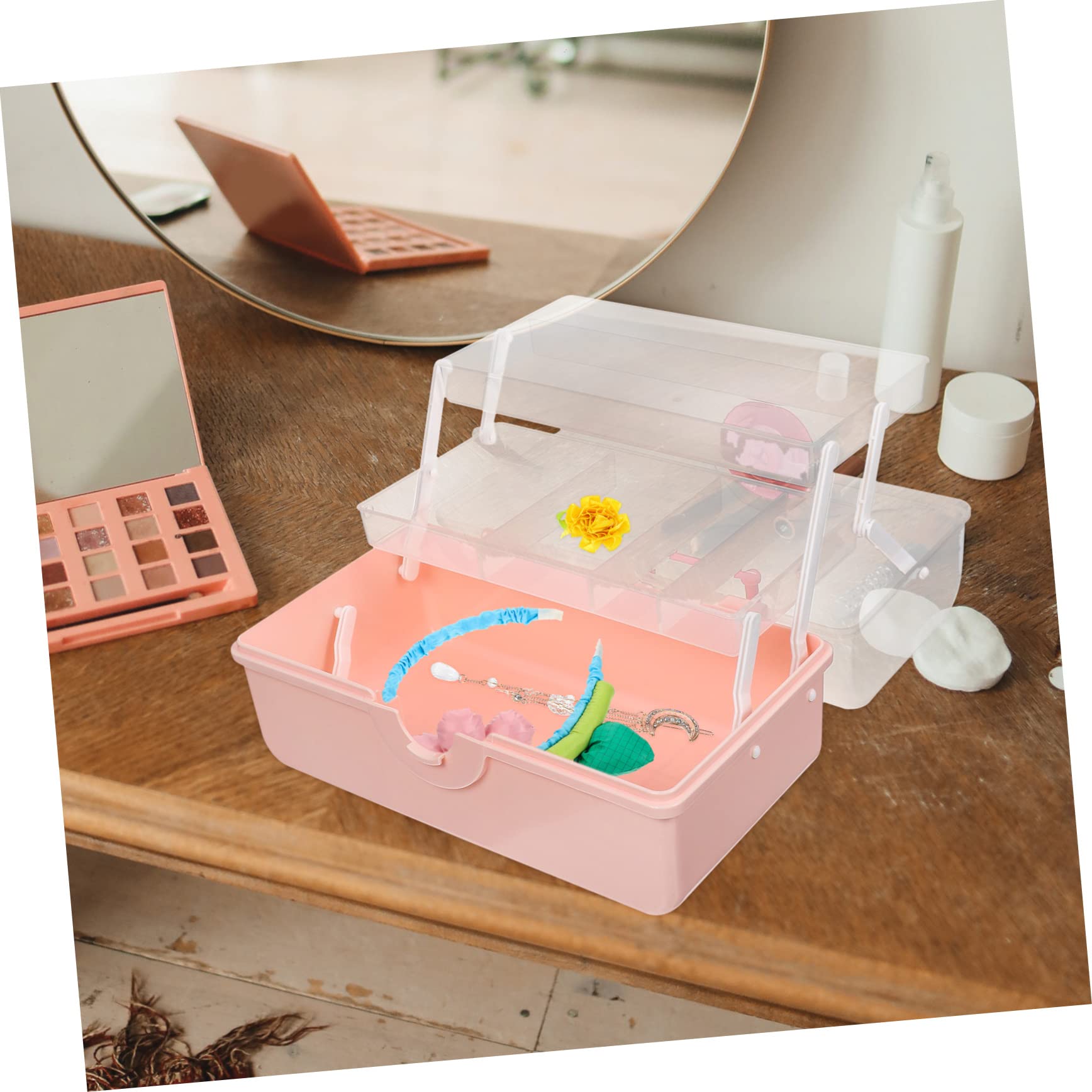 CALLARON Caja De Almacenamiento Para Accesorios De Pelo Organizador De Múltiples Para Guardar Pinzas y Gomas Joyero Para Tocados De Niña Estuche De Almacenamiento Para Accesorios De