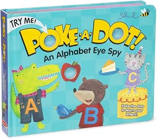 Melissa & Doug Children's Book - Poke-a-Dot: An Alphabet Eye Spy (Board Book with Buttons to Pop) - Alphabet Pop It Book, Push Pop Book For Toddlers And Kids Ages 3+
