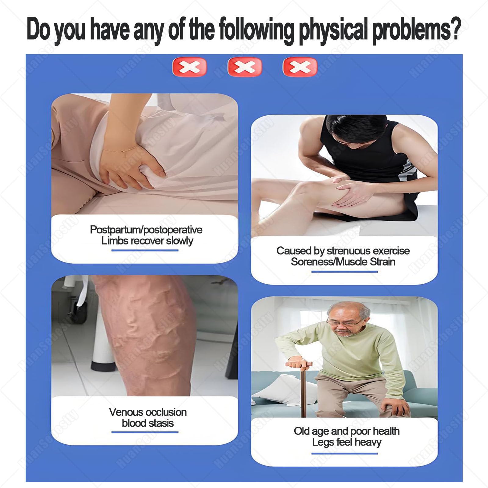 Lymphdrainage Gerät Ganzkörpermassagekostüm Mit 3 Massageintensitätsstufen,Infrarotwärme Und Luftdruckmassage Verbessert Die Durchblutung Muskelerholung Blue