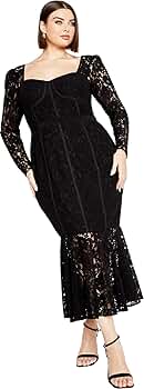 City Chic Plus Size Dress, Lace Valencia Dress at Amazon Women's Clothing  store