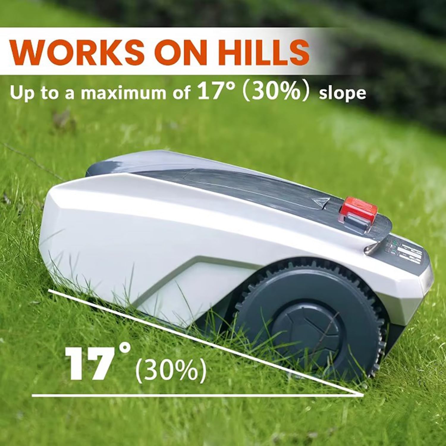 Cortacésped Robótico con Navegación Asistida por GPS - Corta hasta 1500 m² Corte Ultra Silencioso, Control de Aplicación Bluetooth, Planificación de Caminos, Carga Automática, para Césped/Jardín