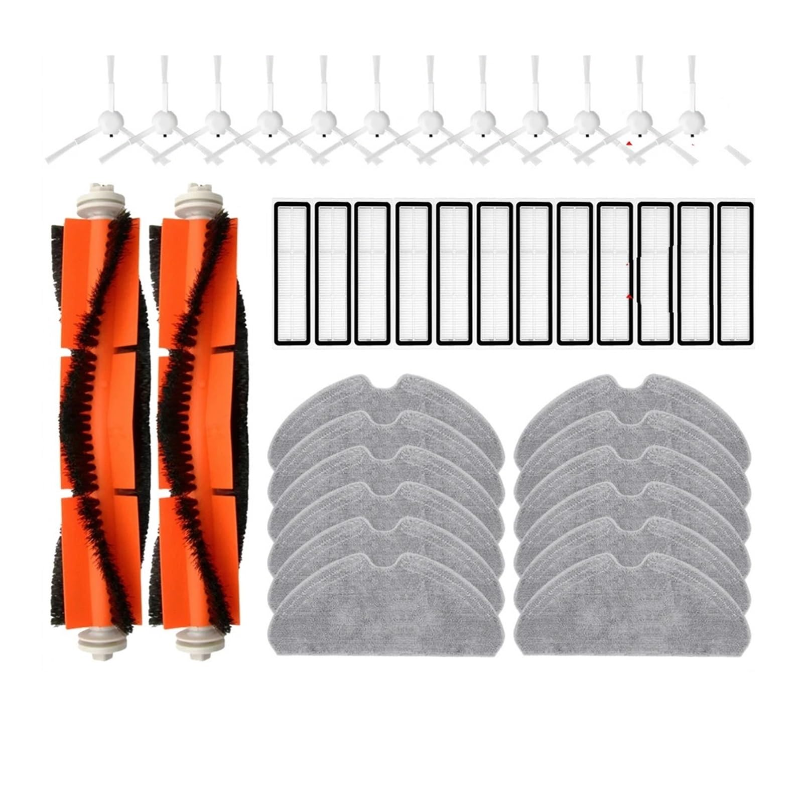 Compatibile con Compatibile con (Dreame D9 Max White) Spazzola Laterale a Rullo Filtro Hepa Panni for mocio Rag Robot Accessorio for aspirapolvere Pezzo di Ricambio(Set R)
