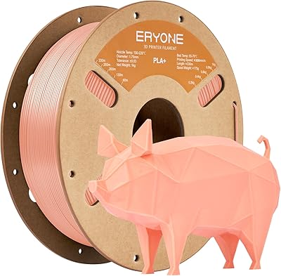 18 – ERYONE PLA Plus Filament for 3D Printer 1.75mm +/-0.03mm, 3D Printing Filament PLA+ 1kg(2.2LBS)/Spool, Skin Color