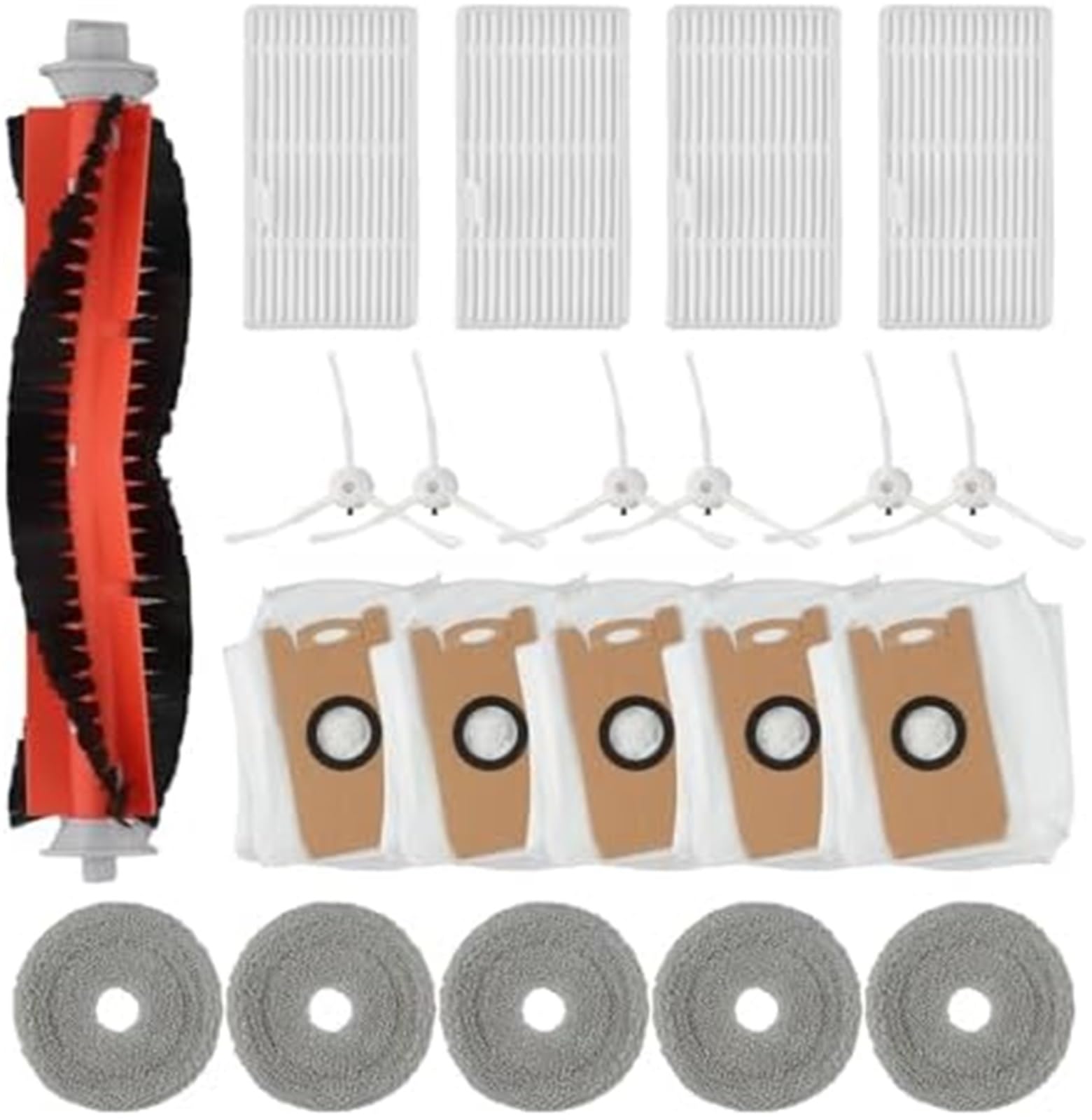 Wivplex Set di accessori di ricambio for spazzole laterali e filtri for aspirapolvere robot Ultenic MC1 Kit di sostituzione per aspirapolvere